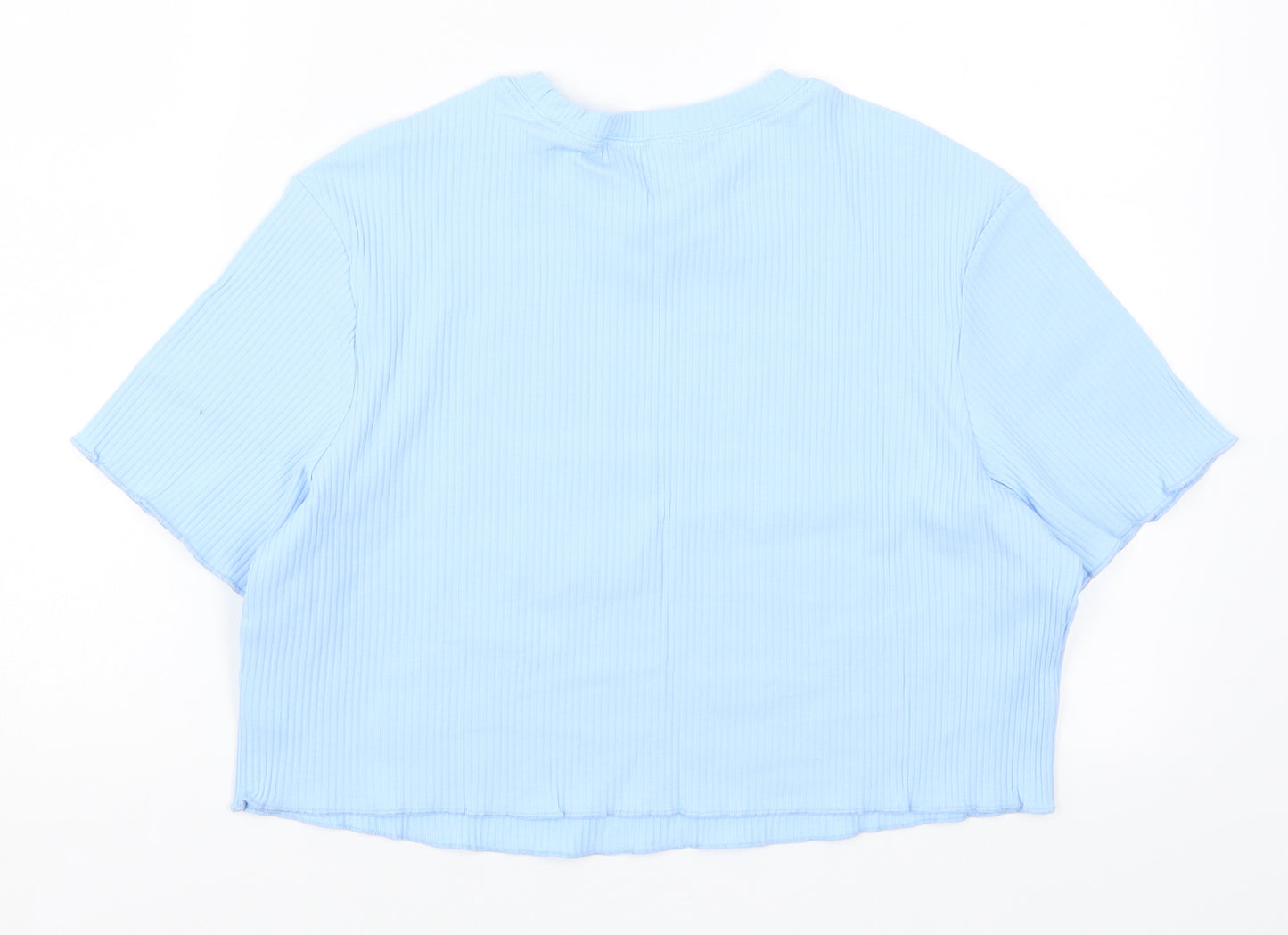 SheIn Womens Blue   Cropped T-Shirt Size 12