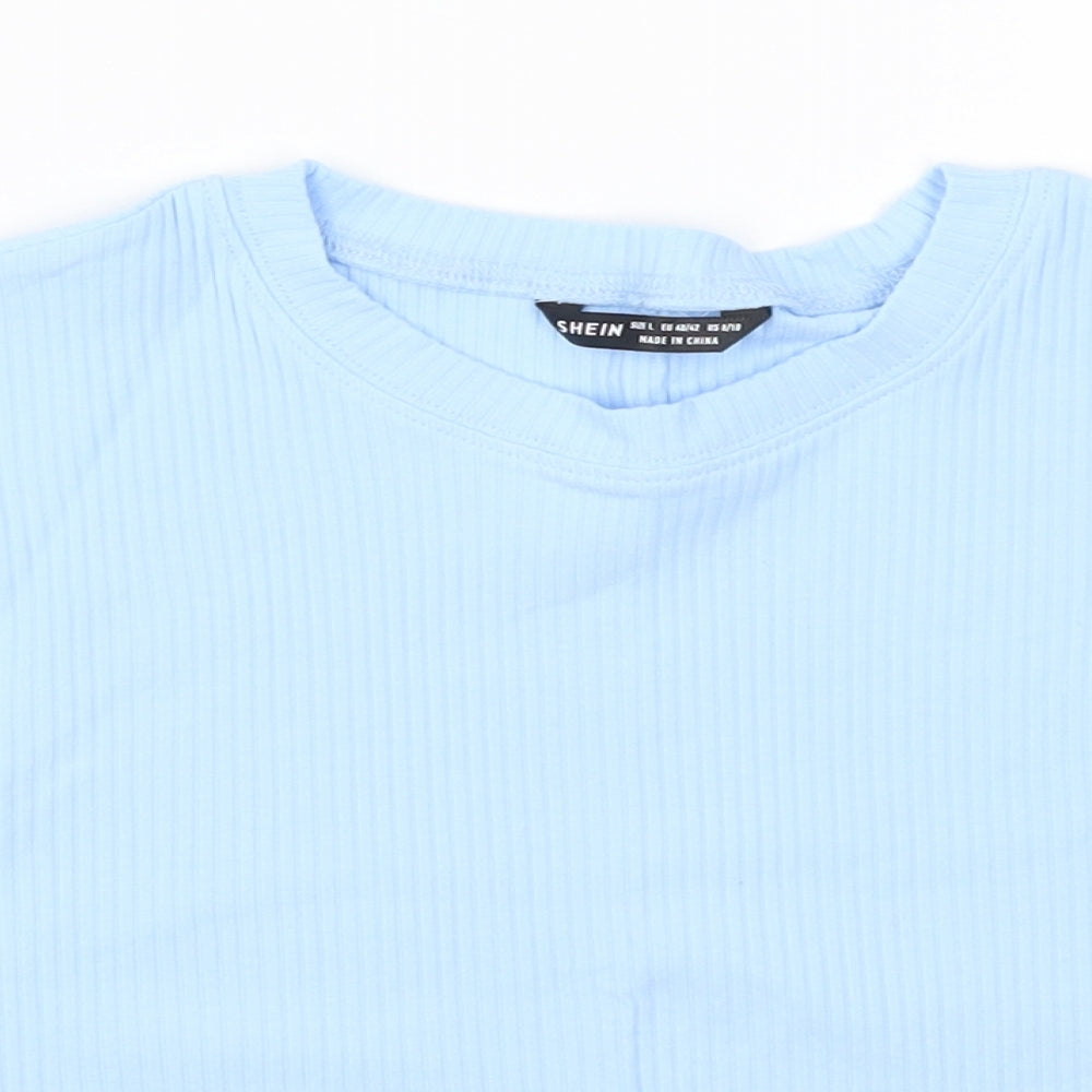 SheIn Womens Blue   Cropped T-Shirt Size 12