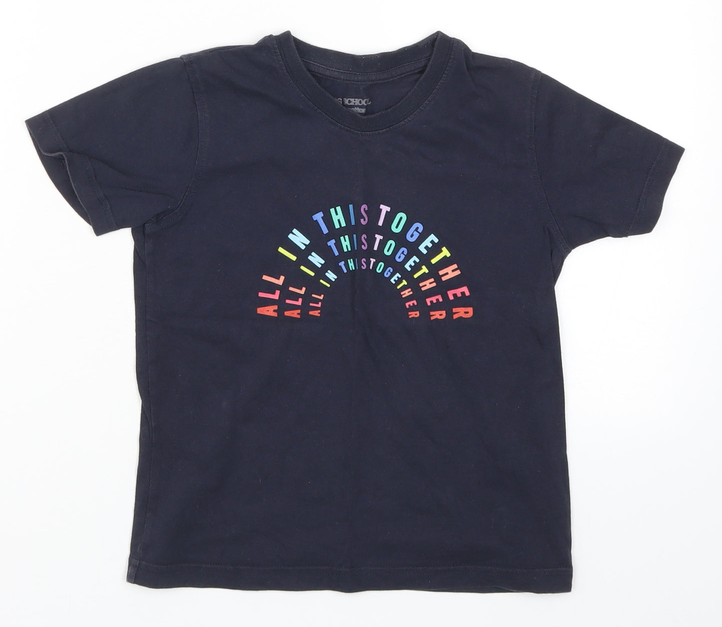 Marks and Spencer Girls Blue   Basic T-Shirt Size 5 Years  - All in This Together