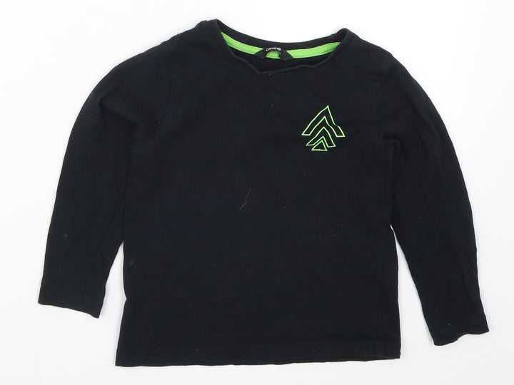 George Boys Black   Basic T-Shirt Size 4-5 Years  - Green Arrows