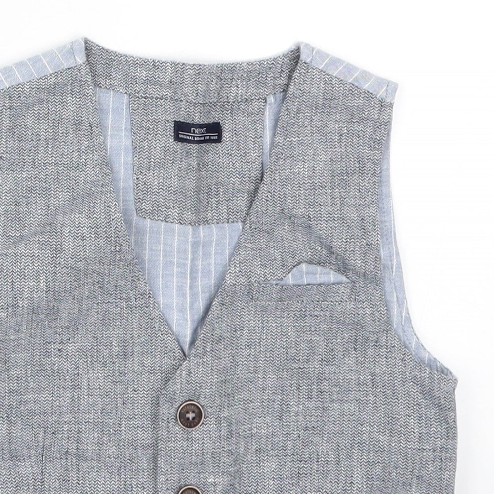 NEXT Boys Grey   Jacket Waistcoat Size 3-4 Years