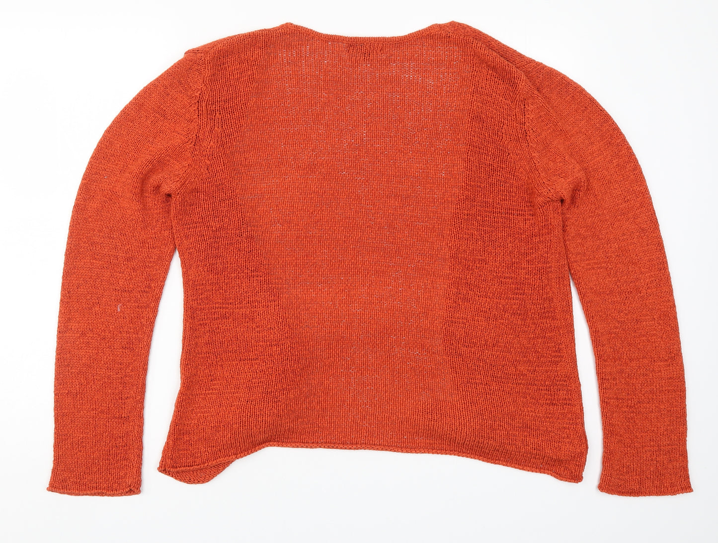 Papaya Womens Orange  Knit Cardigan Jumper Size 16