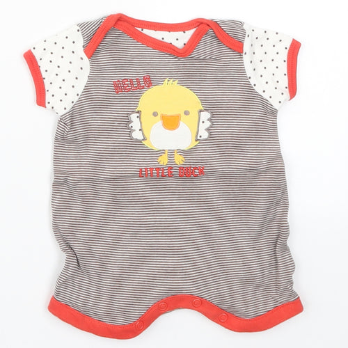 Mothercare Baby Brown Striped  Babygrow One-Piece Size Newborn  - Hello Little Duck