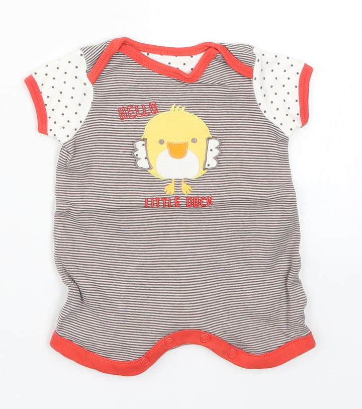 Mothercare Baby Brown Striped Babygrow One-Piece Size Newborn - Hello Little Duck