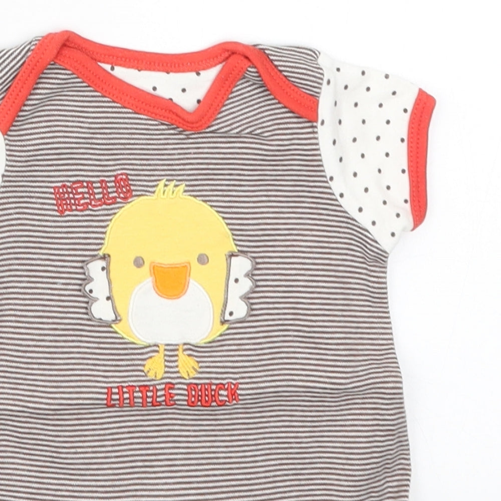 Mothercare Baby Brown Striped  Babygrow One-Piece Size Newborn  - Hello Little Duck