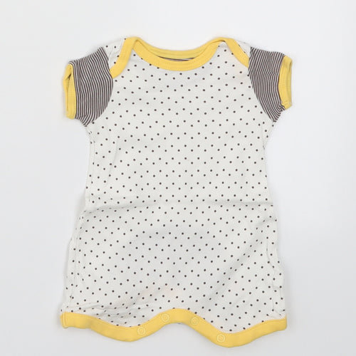 Mothercare Baby White Polka Dot  Babygrow One-Piece Size Newborn