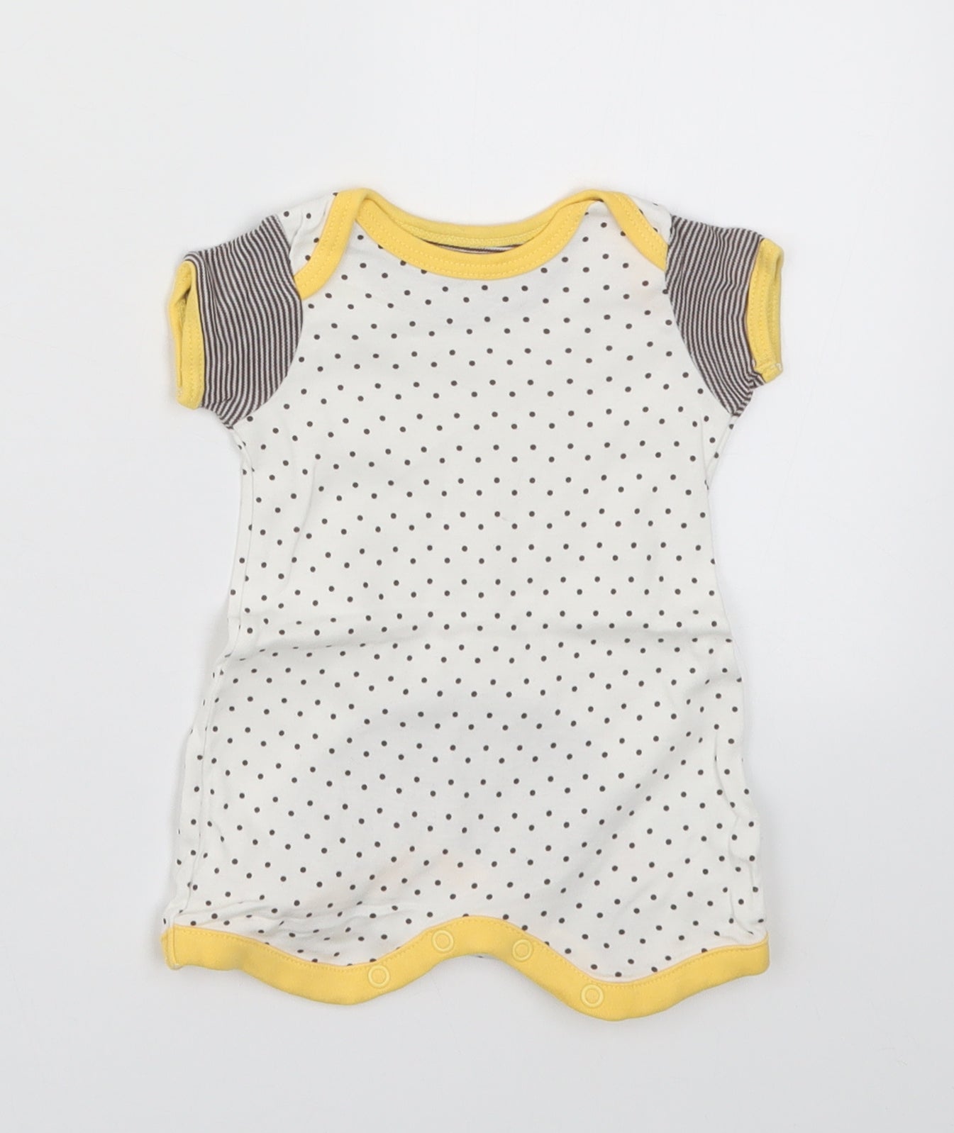 Mothercare Baby White Polka Dot  Babygrow One-Piece Size Newborn