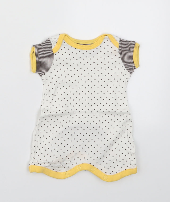 Mothercare Baby White Polka Dot  Babygrow One-Piece Size Newborn