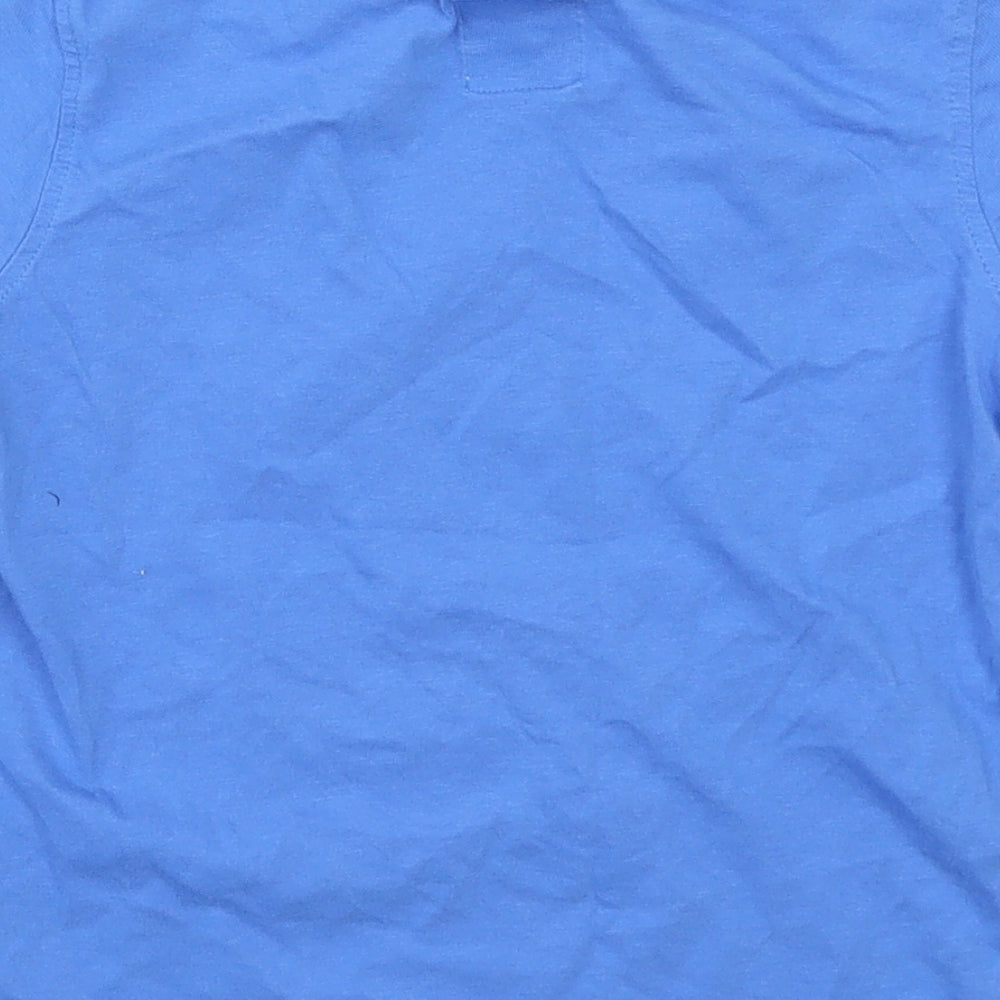 George Boys Blue   Basic T-Shirt Size 6-7 Years  - Santa Jaws Feast Mode