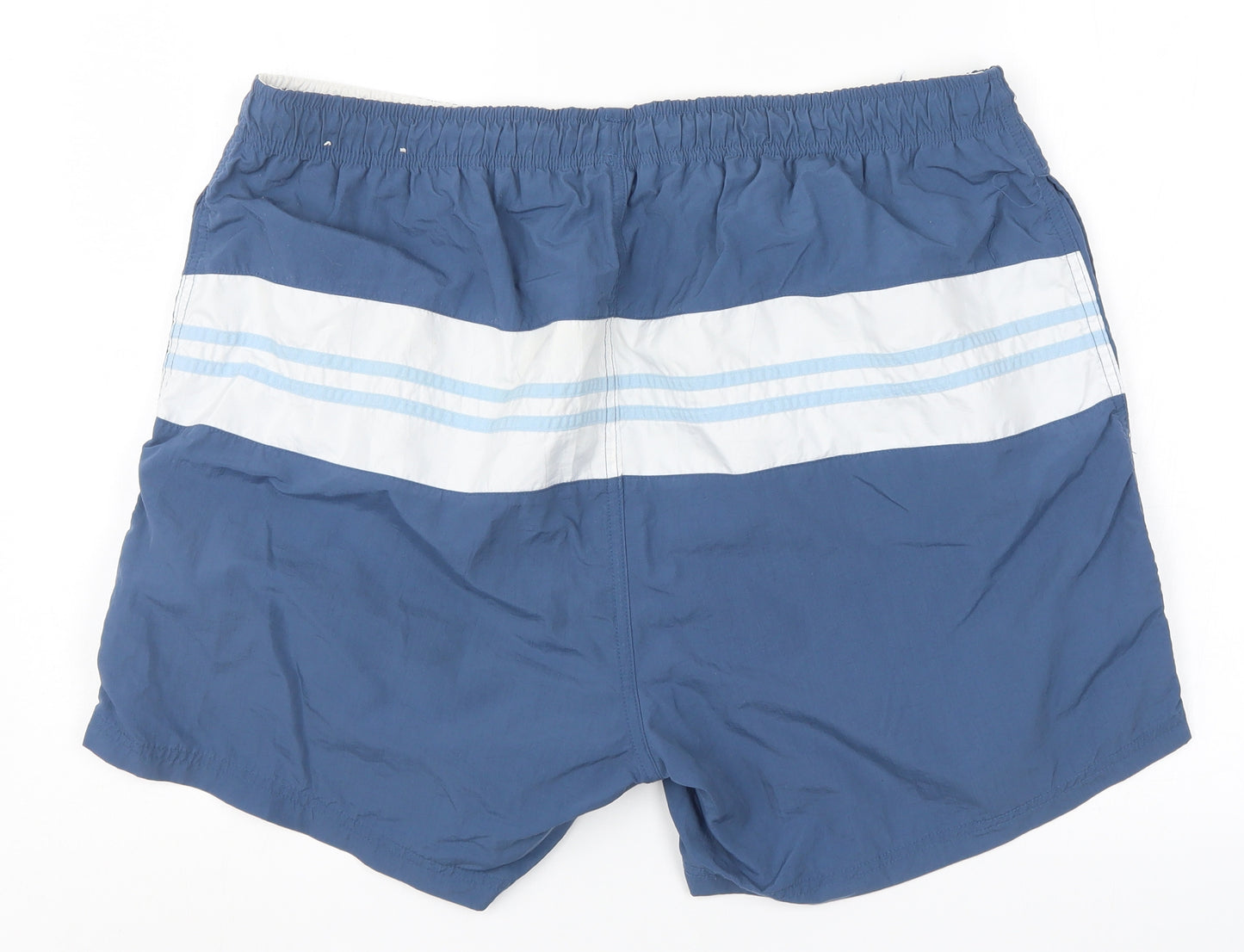 Cherokee Mens Blue Striped  Athletic Shorts Size XL