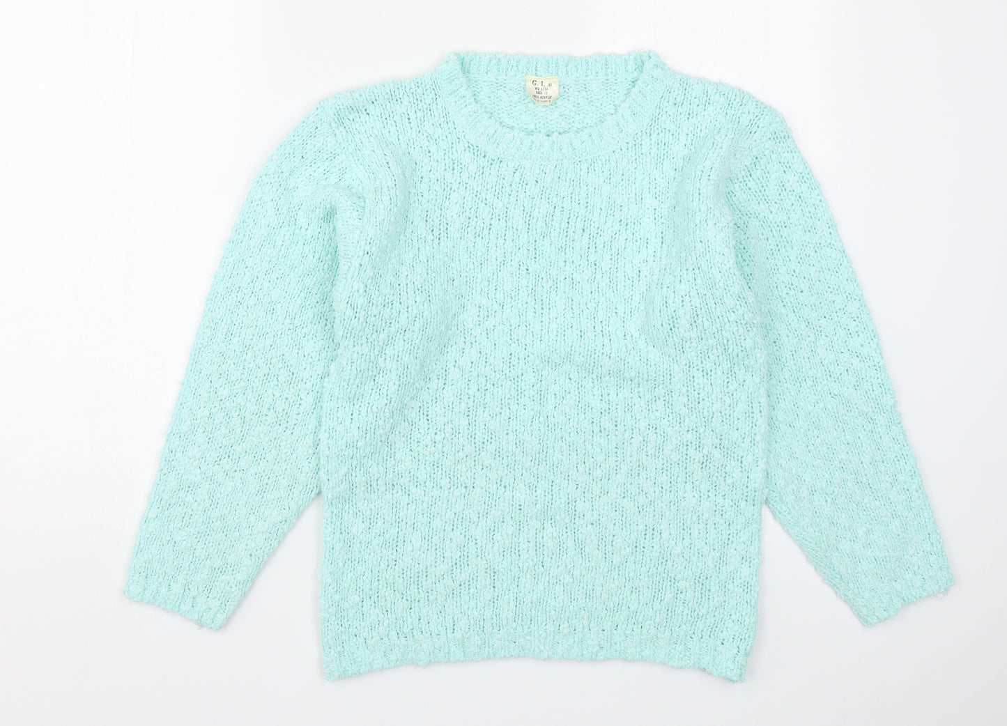 GI Womens Blue  Knit Pullover Jumper Size 12