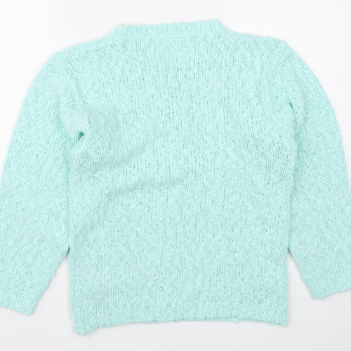 GI Womens Blue  Knit Pullover Jumper Size 12