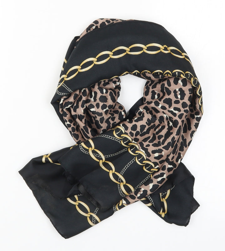 Bijou Rigite Womens Brown Animal Print Scarf