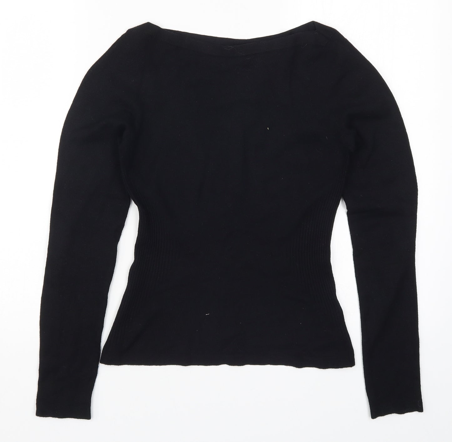 Oasis Womens Black  Knit Pullover Jumper Size 10