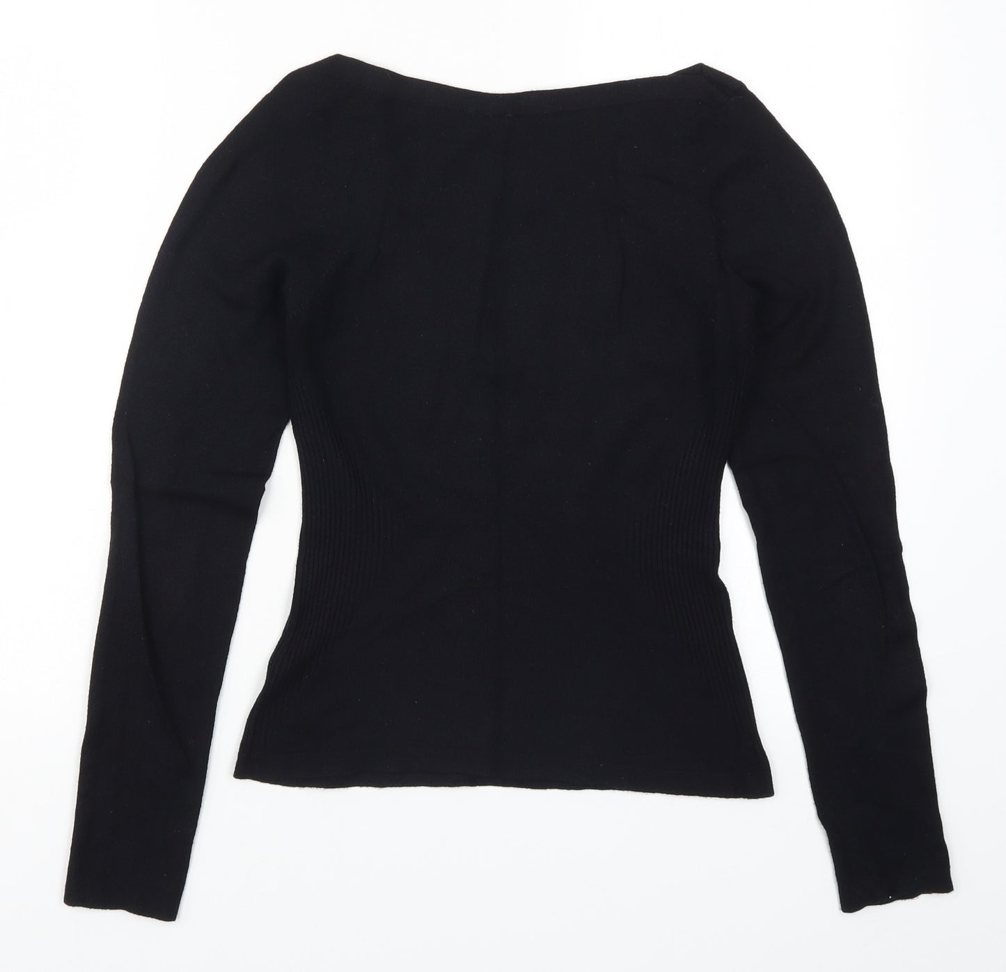 Oasis Womens Black  Knit Pullover Jumper Size 10