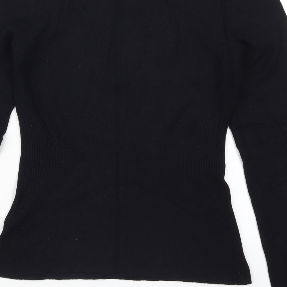Oasis Womens Black  Knit Pullover Jumper Size 10