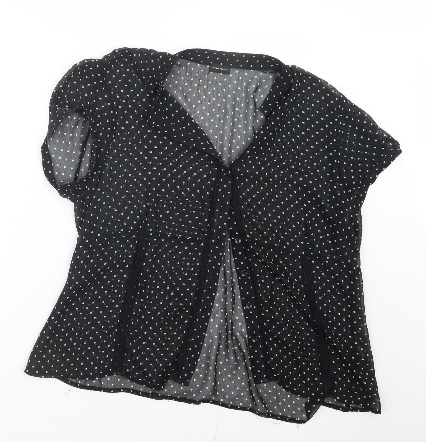 Florence + Fred Womens Black Polka Dot  Basic Button-Up Size 20