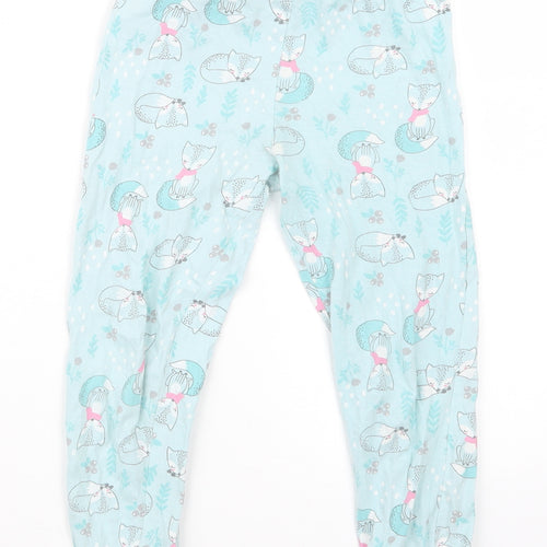 Matalan Girls Blue Geometric  Capri Pyjama Pants Size 5 Years