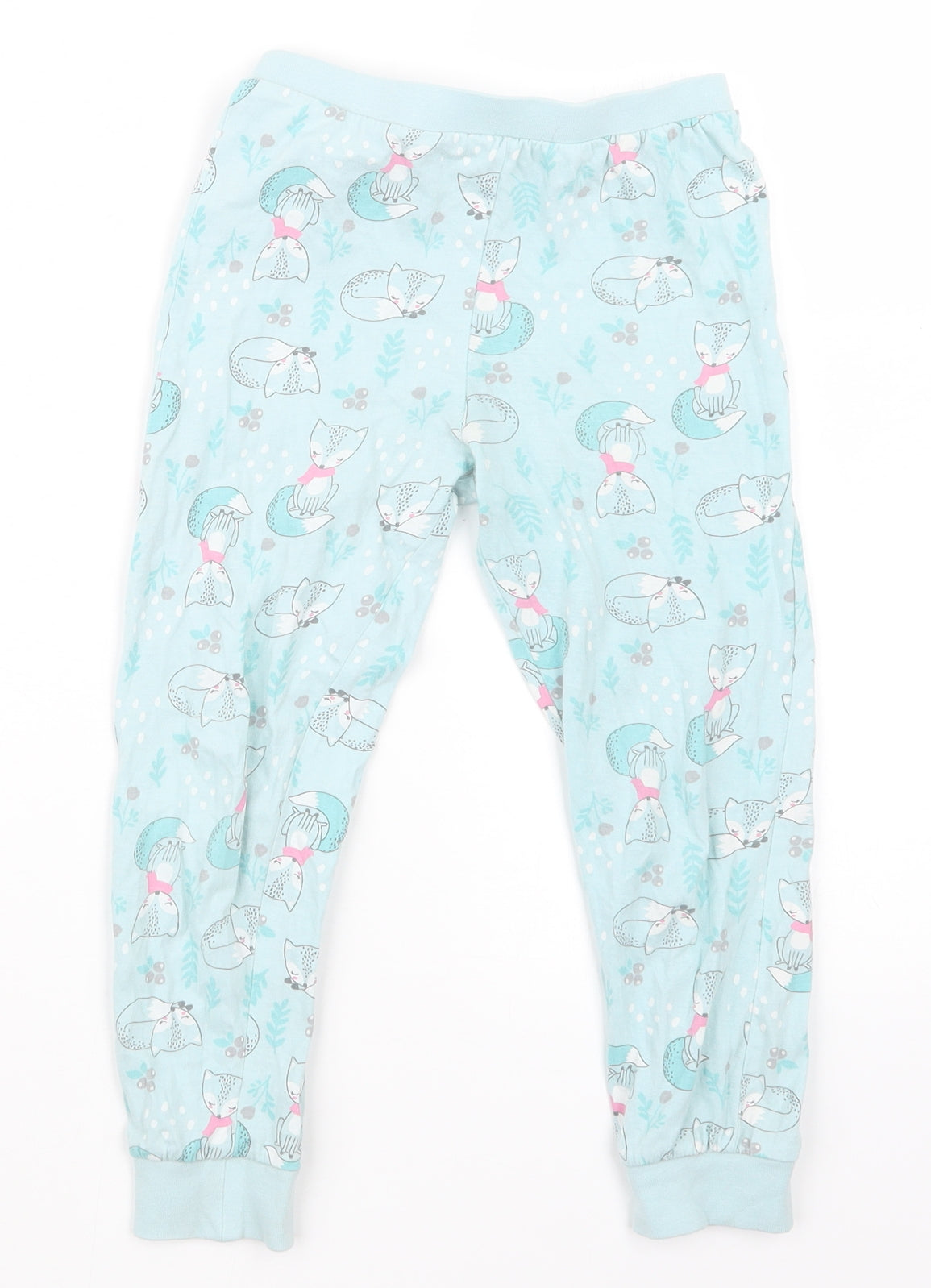 Matalan Girls Blue Geometric  Capri Pyjama Pants Size 5 Years