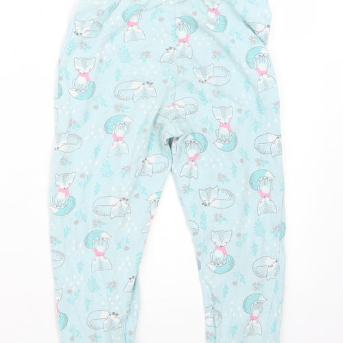 Matalan Girls Blue Geometric  Capri Pyjama Pants Size 5 Years