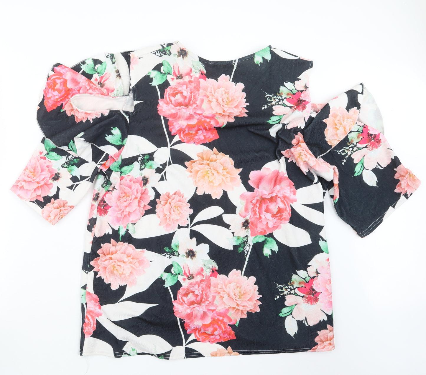 Nouvelle Collection  Womens Black Floral  Basic Blouse Size 20