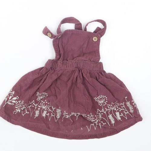 mamas & papas Girls Purple   T-Shirt Dress  Size 9-12 Months