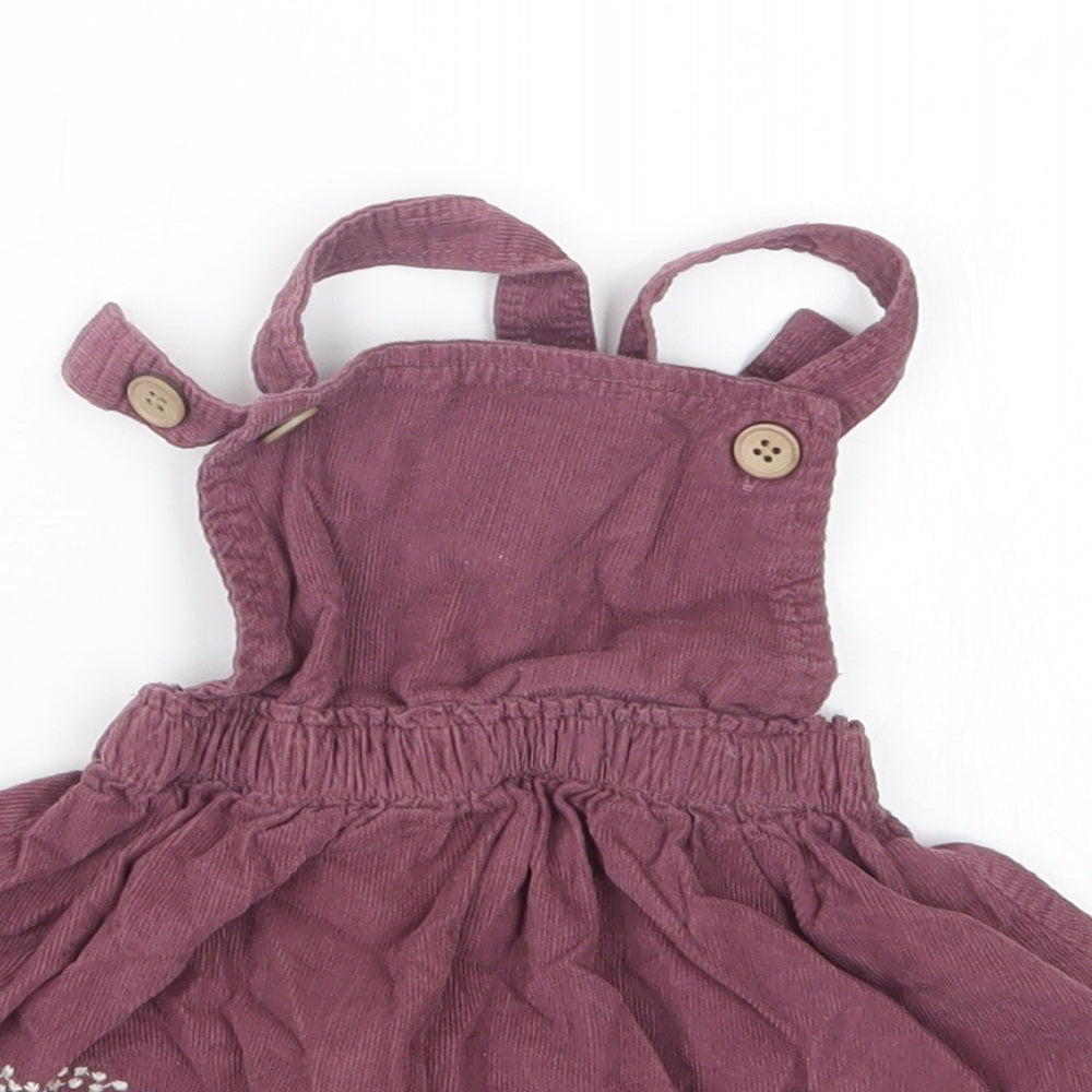 mamas & papas Girls Purple   T-Shirt Dress  Size 9-12 Months