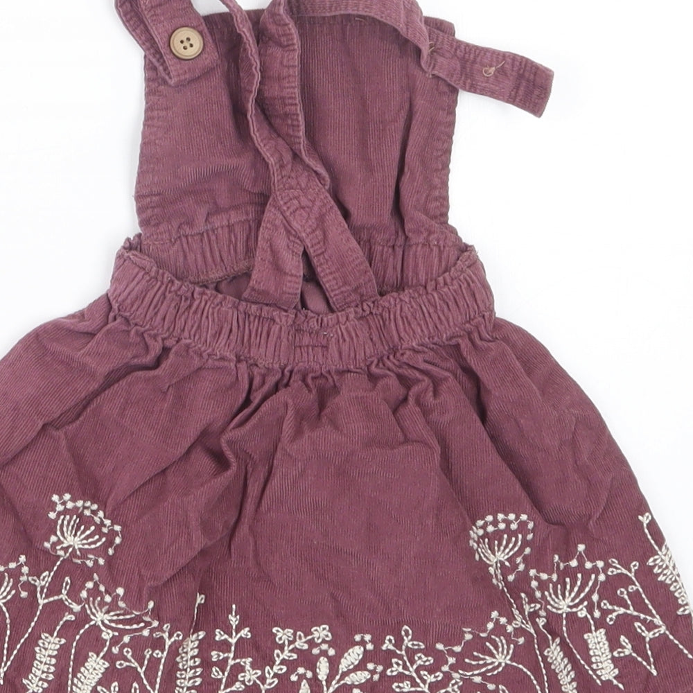 mamas & papas Girls Purple   T-Shirt Dress  Size 9-12 Months