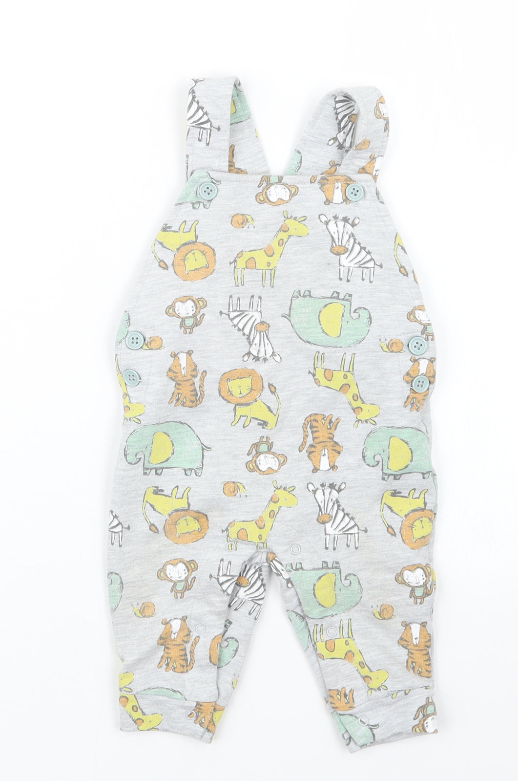 Studio Boys Grey Geometric  Dungaree Outfit/Set Size 6-9 Months
