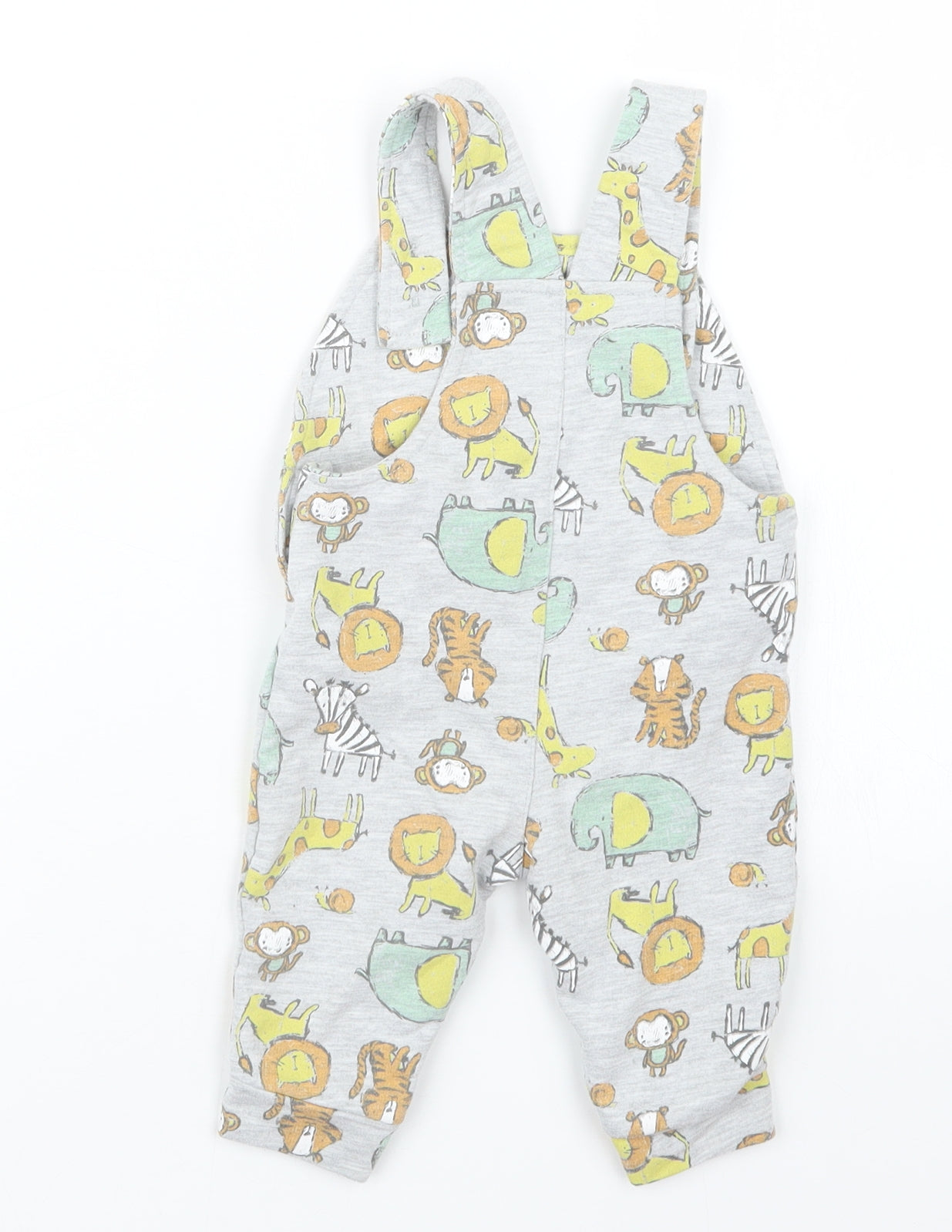 Studio Boys Grey Geometric  Dungaree Outfit/Set Size 6-9 Months
