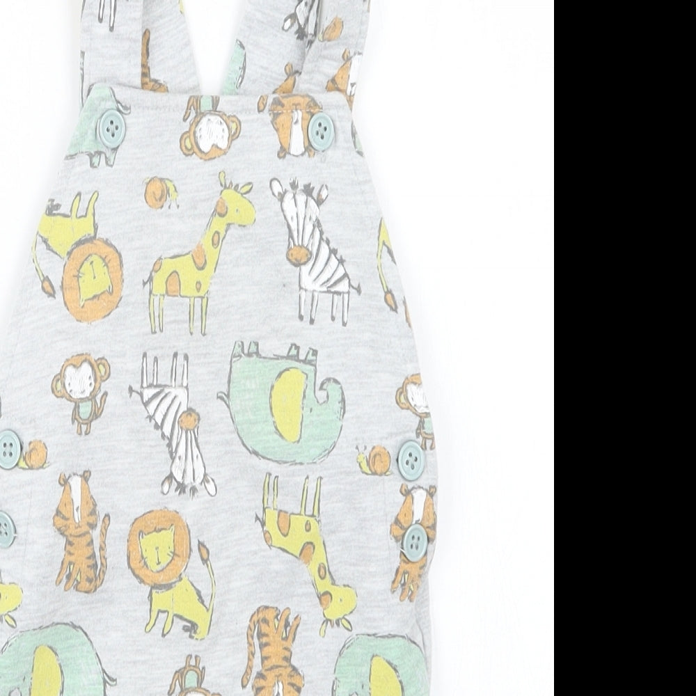 Studio Boys Grey Geometric  Dungaree Outfit/Set Size 6-9 Months