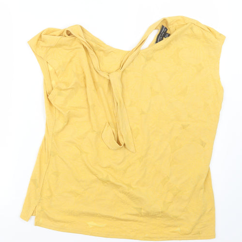 Dorothy Perkins Womens Yellow   Basic T-Shirt Size 14