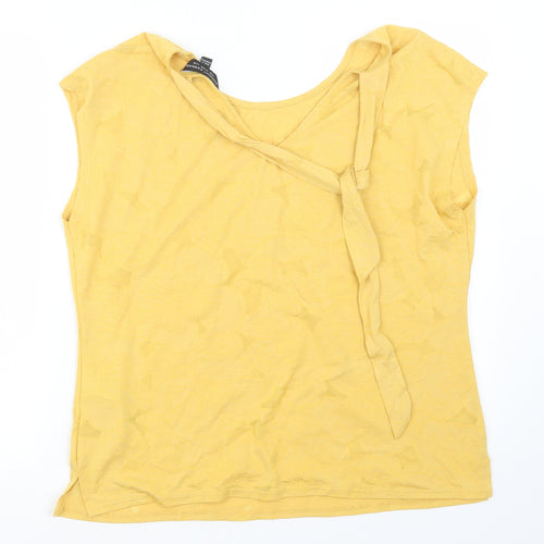 Dorothy Perkins Womens Yellow   Basic T-Shirt Size 14