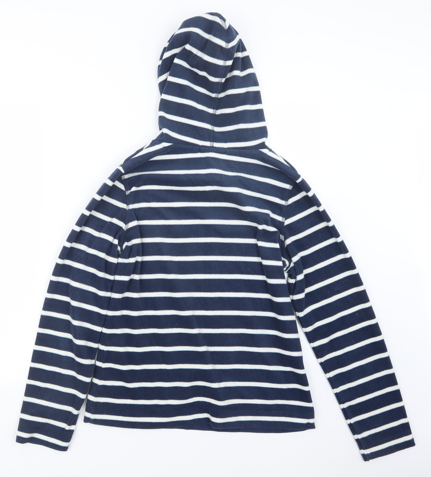 George Womens Blue Striped  Pullover Hoodie Size 10