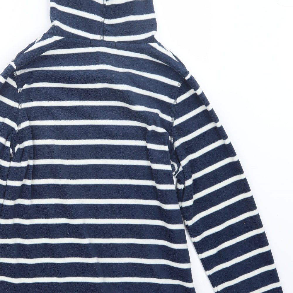 George Womens Blue Striped  Pullover Hoodie Size 10