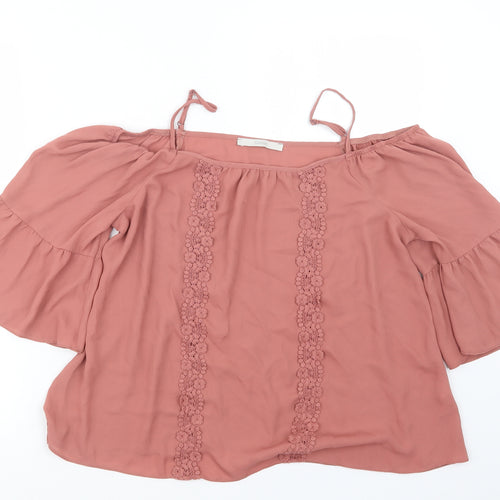 George Womens Pink   Basic Blouse Size 12