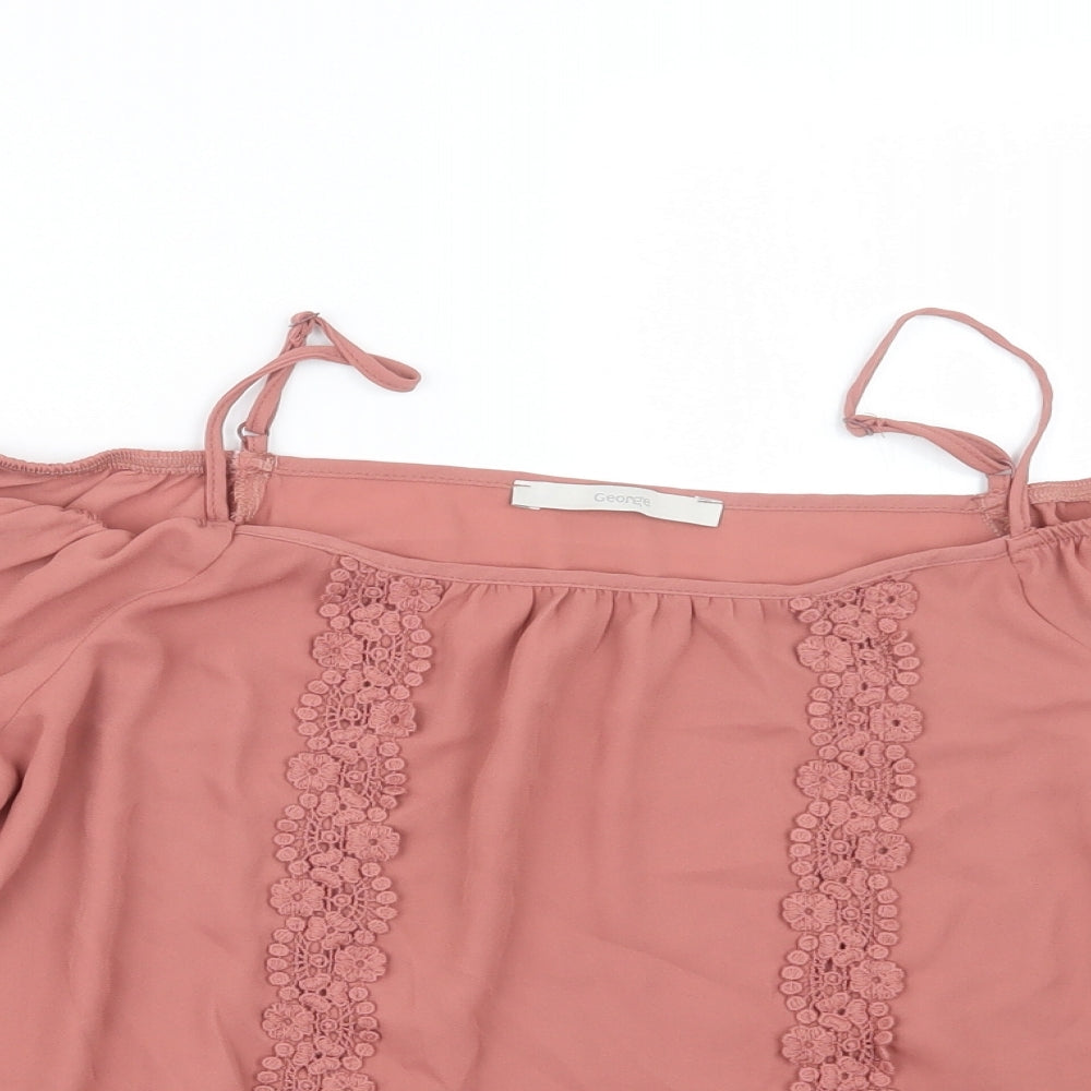 George Womens Pink   Basic Blouse Size 12