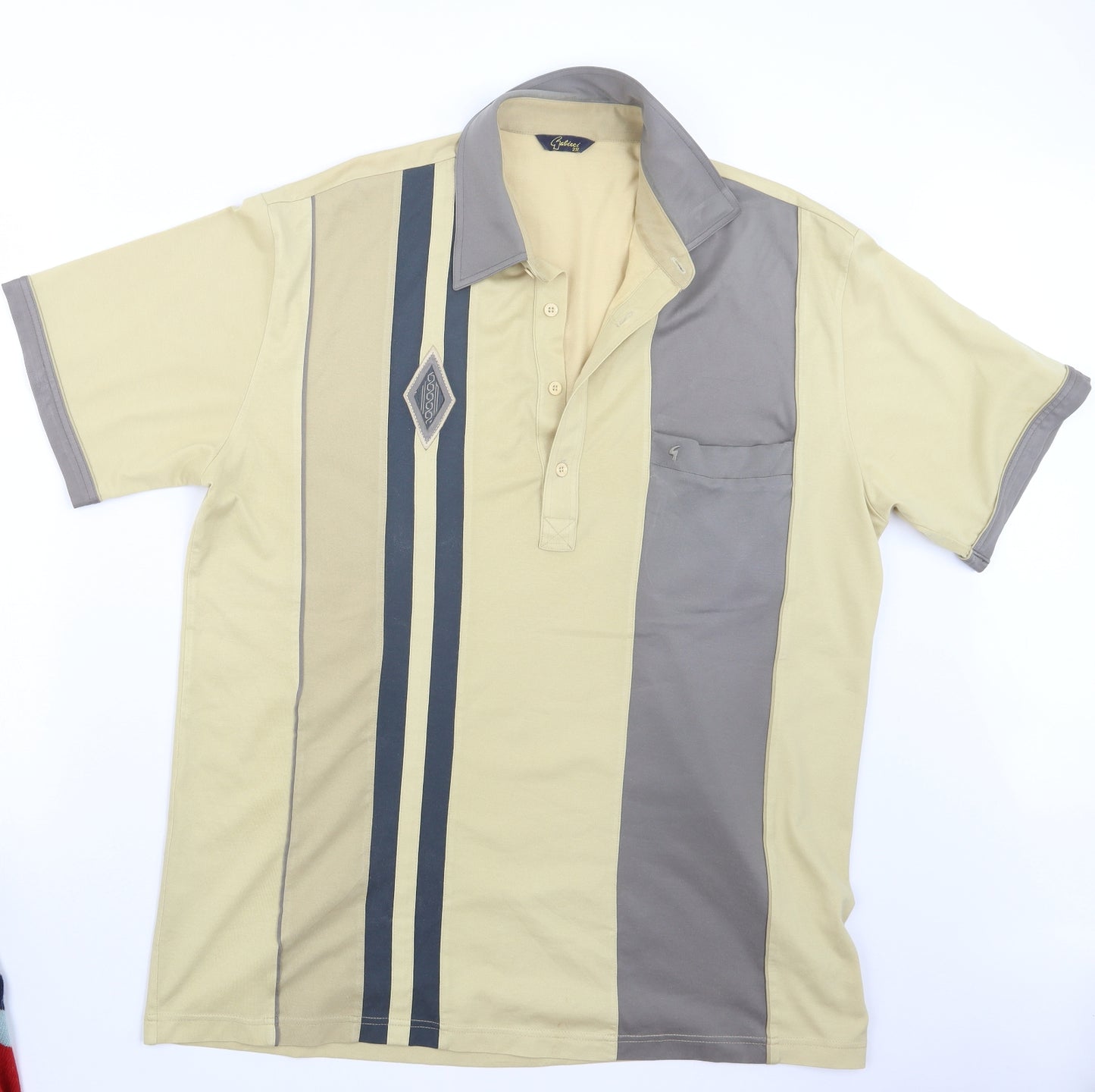 Gabicci Mens Ivory    Polo Size 2XL