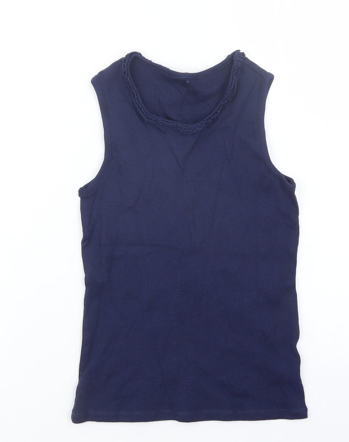 George Girls Blue Basic Tank Size 10-11 Years