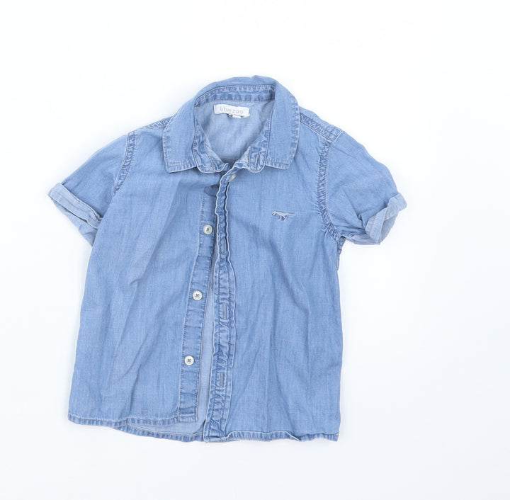 Blue Zoo Boys Blue   Basic Button-Up Size 2-3 Years