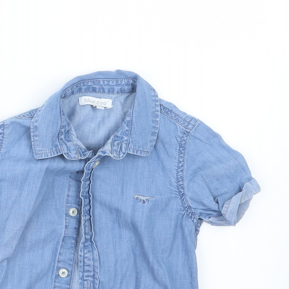 Blue Zoo Boys Blue   Basic Button-Up Size 2-3 Years