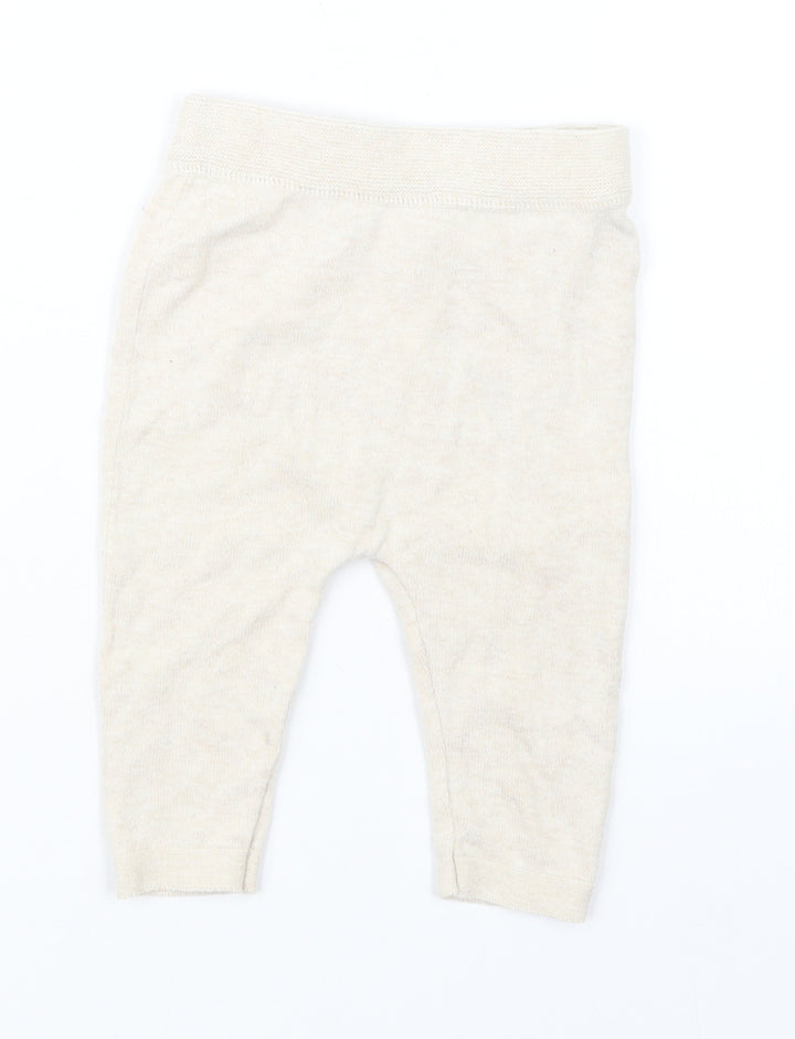 TU Baby Beige  Knit Capri Trousers Size 3-6 Months