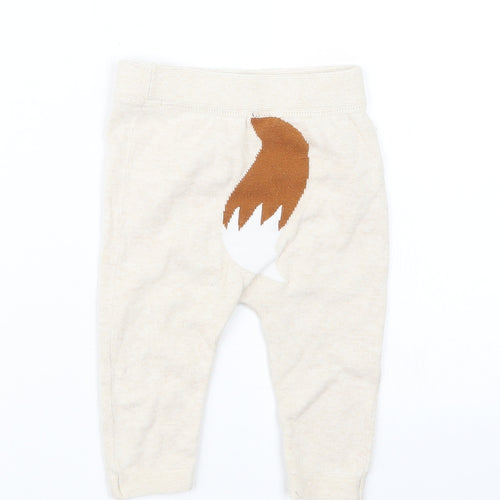 TU Baby Beige  Knit Capri Trousers Size 3-6 Months
