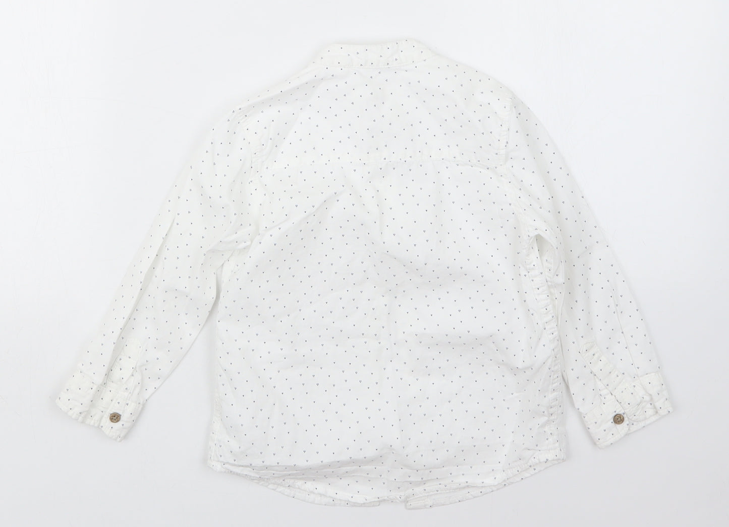 NEXT Boys White Geometric  Basic Button-Up Size 3-4 Years