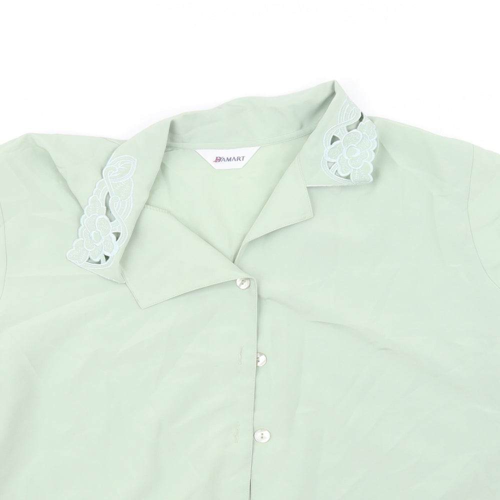 Damart Womens Green   Basic Button-Up Size 20