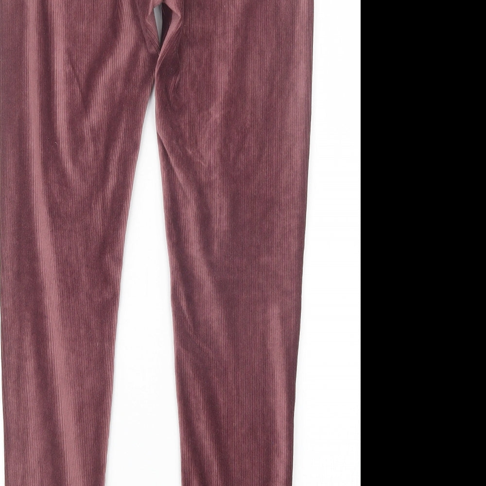 George Womens Purple  Velvet Trousers  Size 8 L26 in