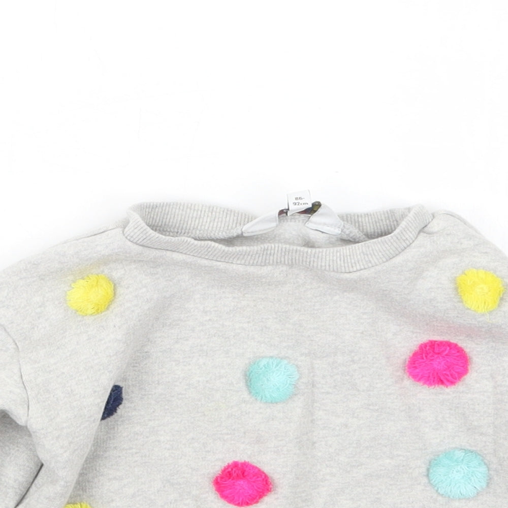 Outfit Girls Grey   Pullover Jumper Size 18-24 Months