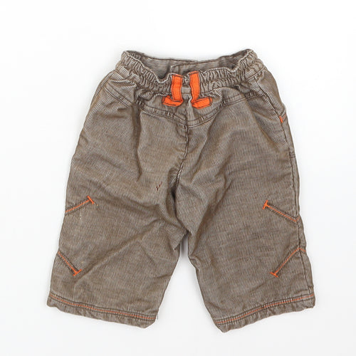 George Boys Brown   Cargo Trousers Size 3-6 Months