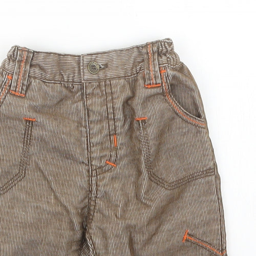 George Boys Brown   Cargo Trousers Size 3-6 Months