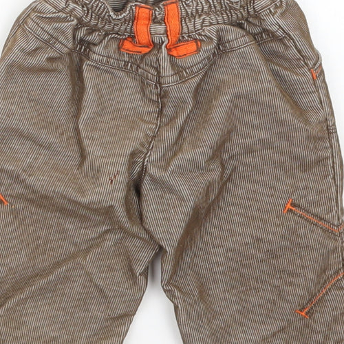 George Boys Brown   Cargo Trousers Size 3-6 Months